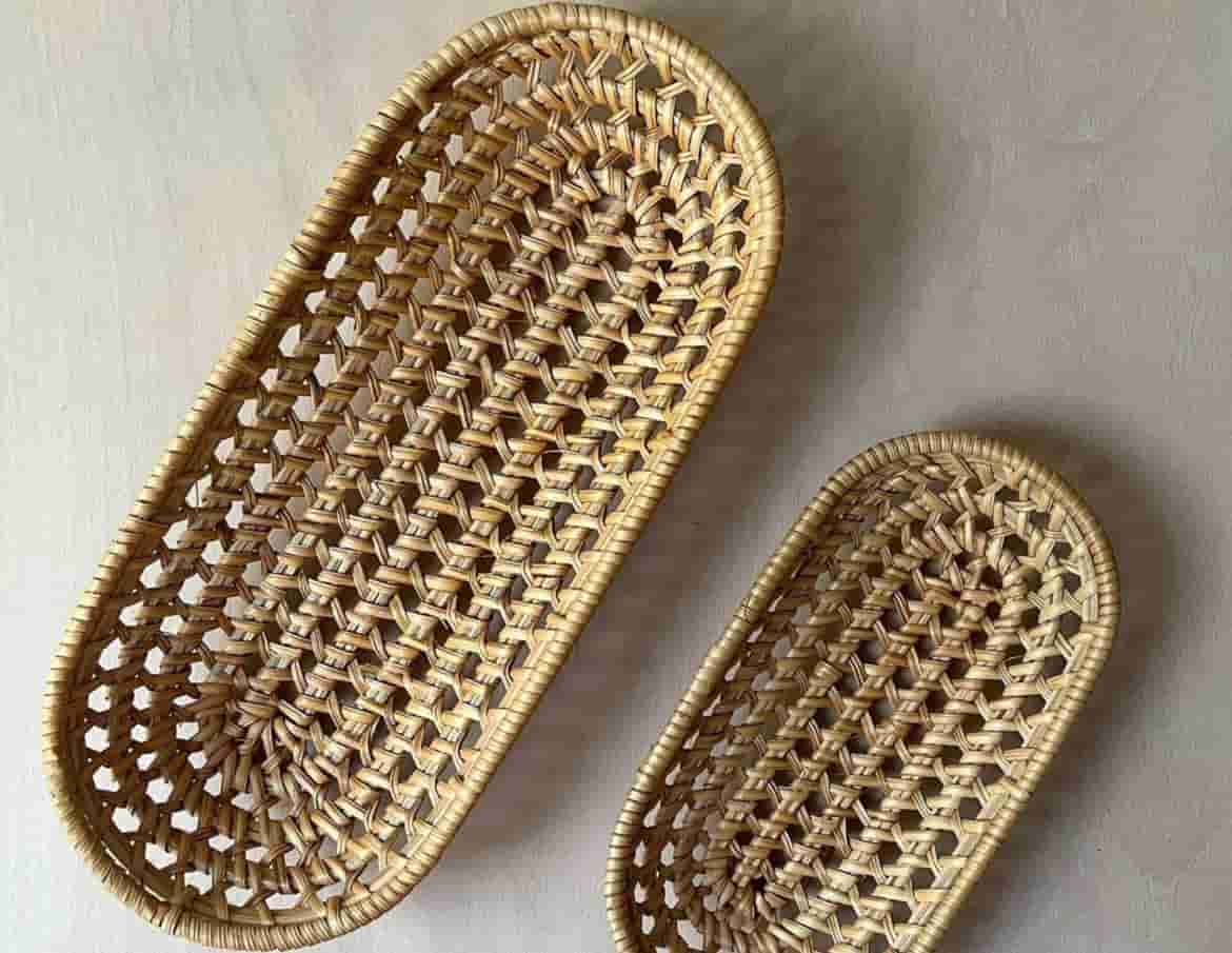 تصویر 2 از سبد حصیری بیضی مناسب استفاده روزمره